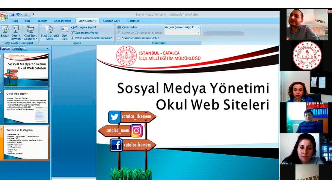 Okul Web Siteleri ve Kurumsal Sosyal Medya Hesapları Yönetimi Toplantısı