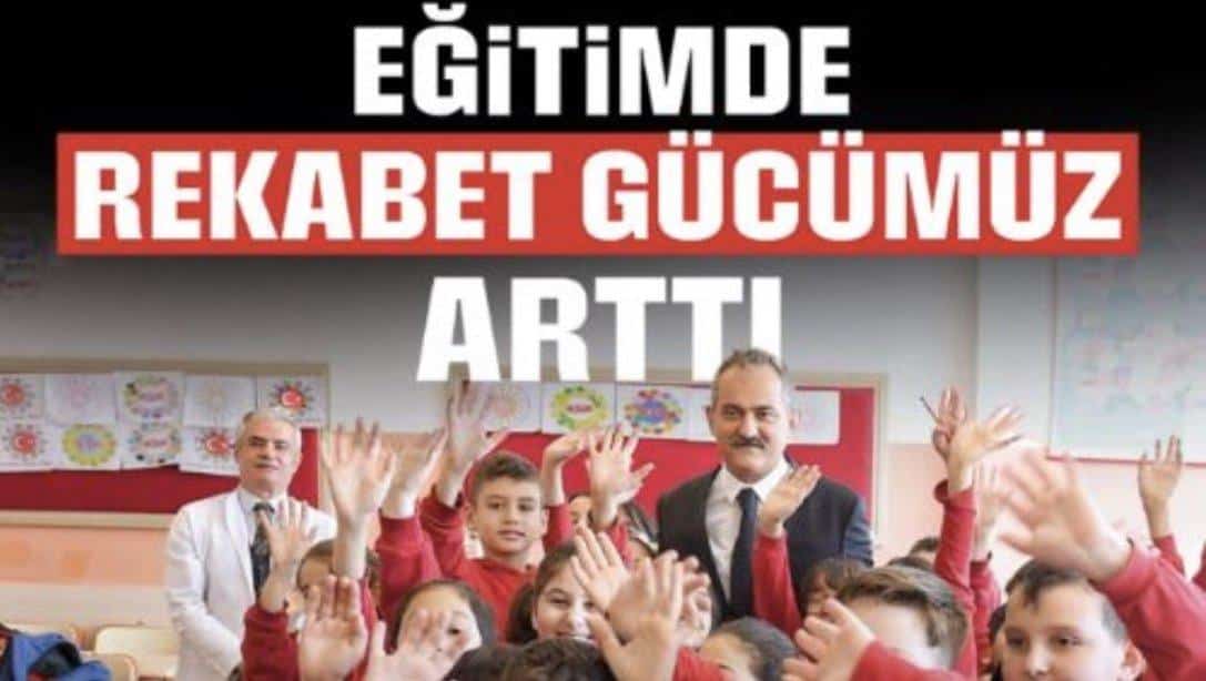 Milli Eğitim Bakanı Özer, Türkiye'nin eğitimdeki başarısının OECD'nin son raporuyla tescillendiğini söyledi